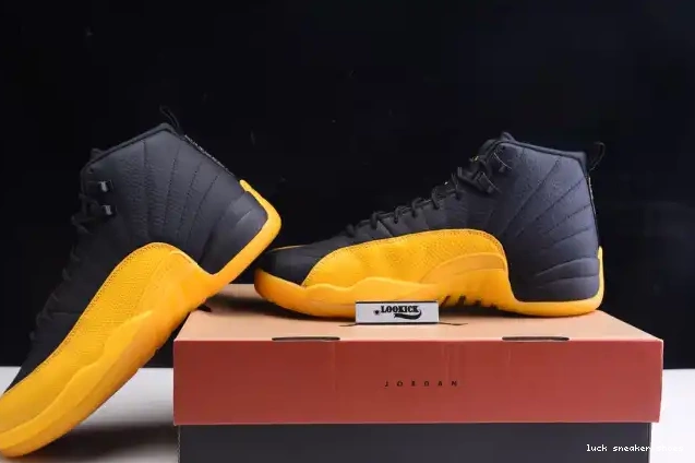 Reps LUCY Retro 12 Black University Gold 130690-070 Air Jordan 0518
